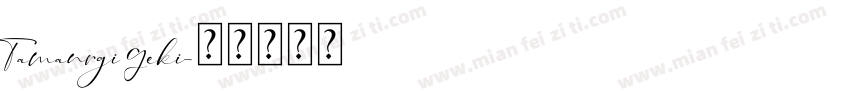 Tamanrgi Geki字体转换